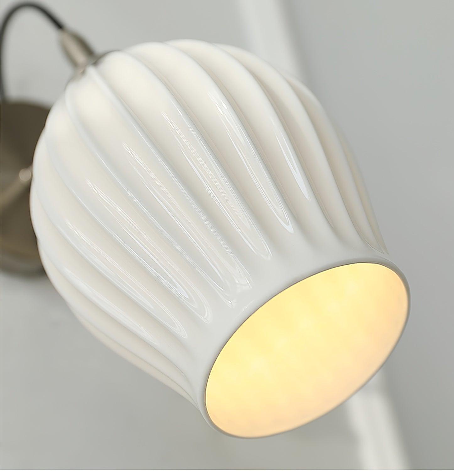 Zotalisra Modern Minimalist Ribbed Ceramic Wall light-Neutral Decor