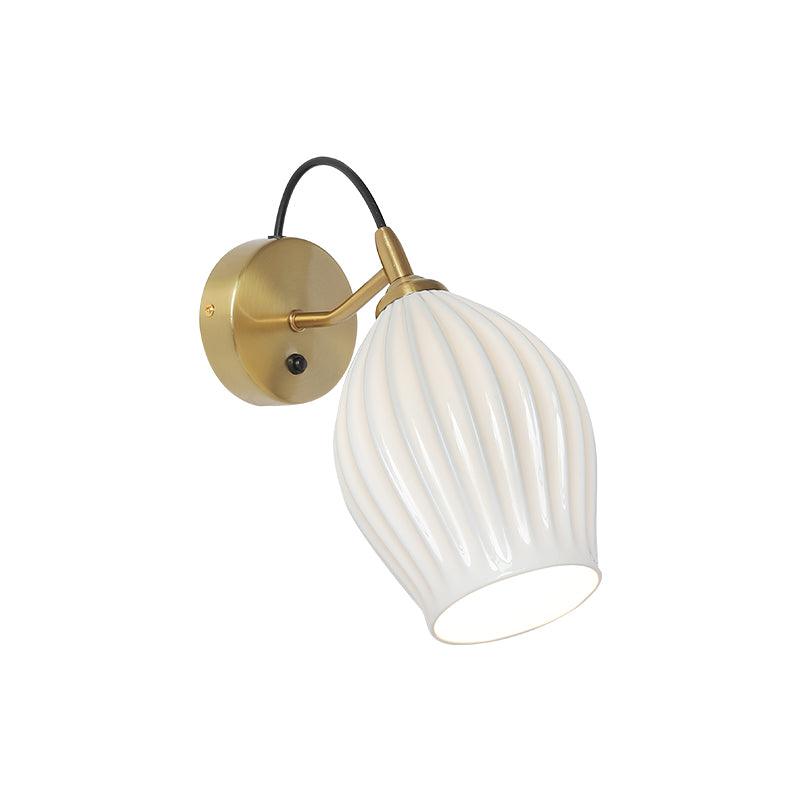 Zotalisra Modern Minimalist Ribbed Ceramic Wall light-Neutral Decor