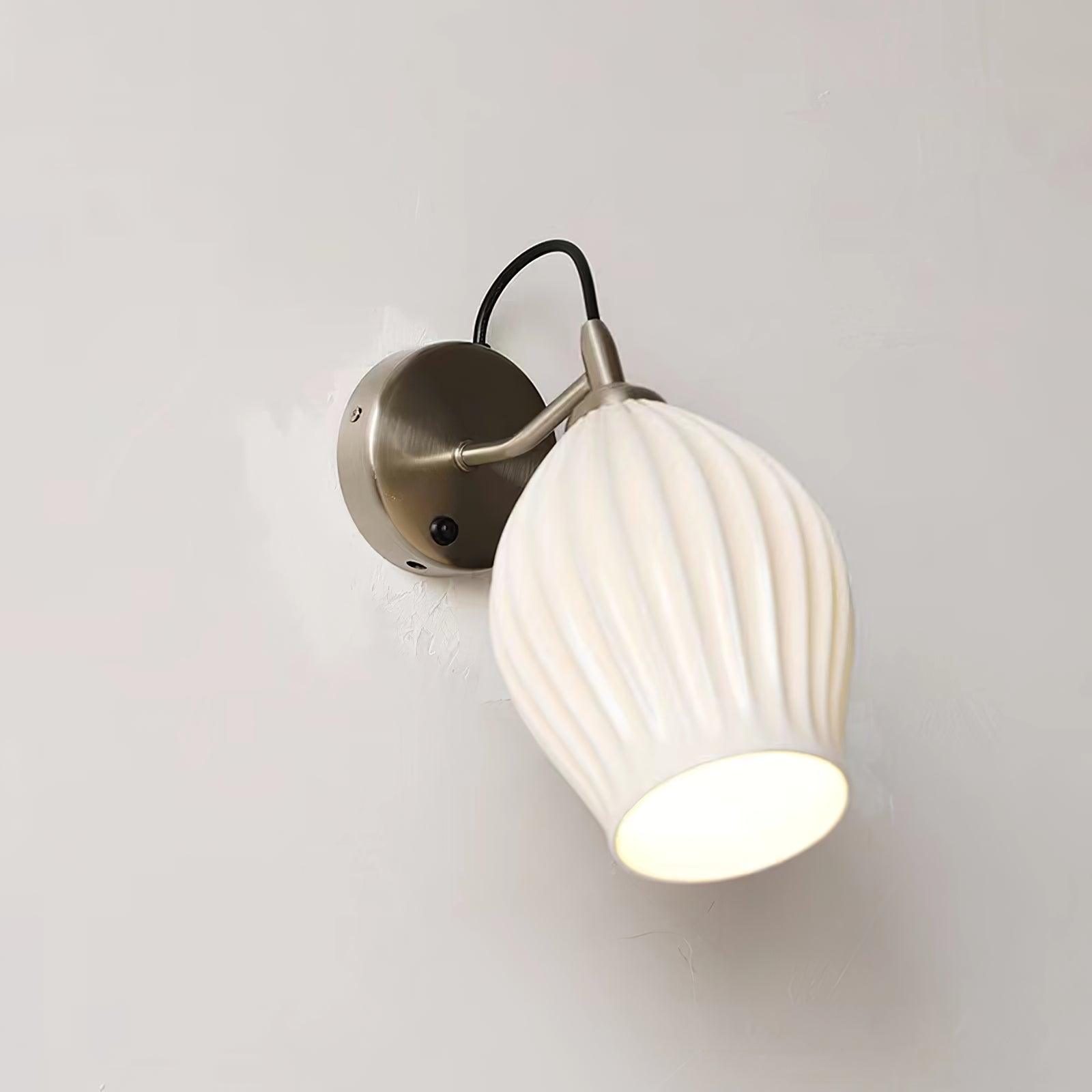 Zotalisra Modern Minimalist Ribbed Ceramic Wall light-Neutral Decor