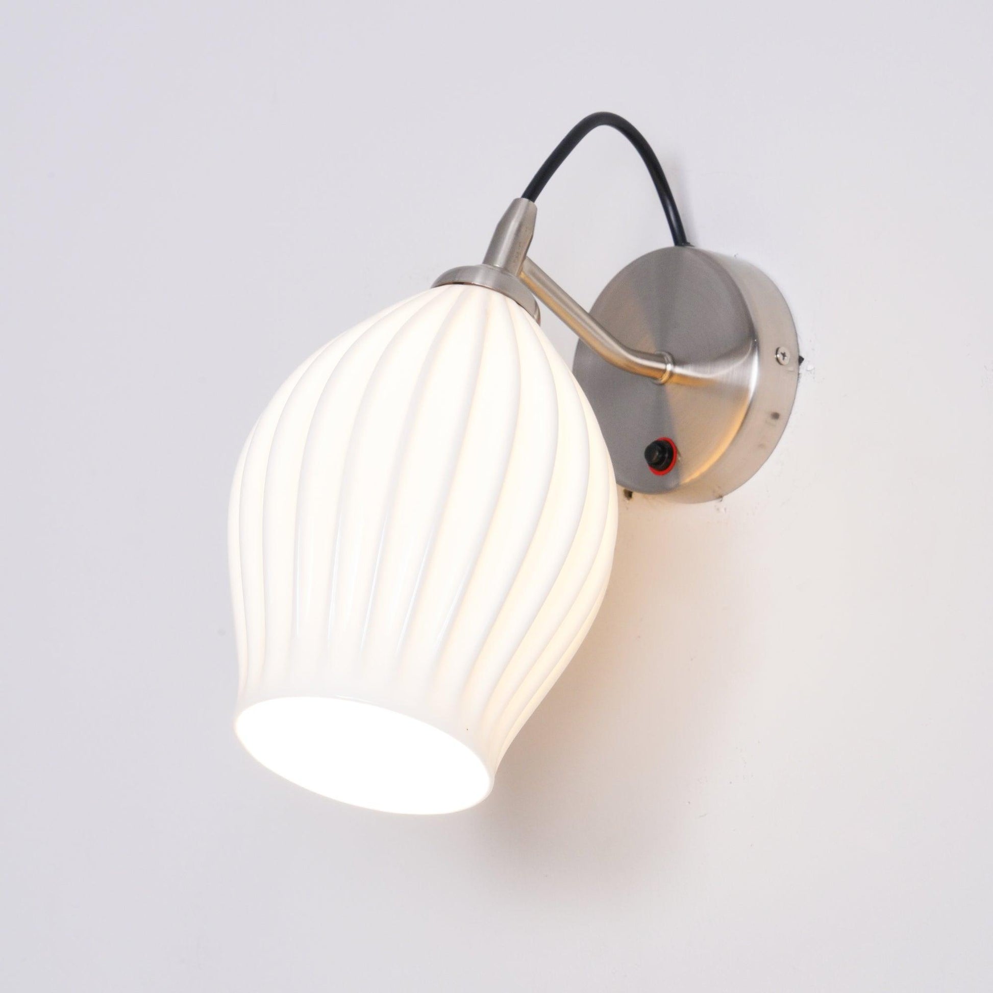 Zotalisra Modern Minimalist Ribbed Ceramic Wall light-Neutral Decor