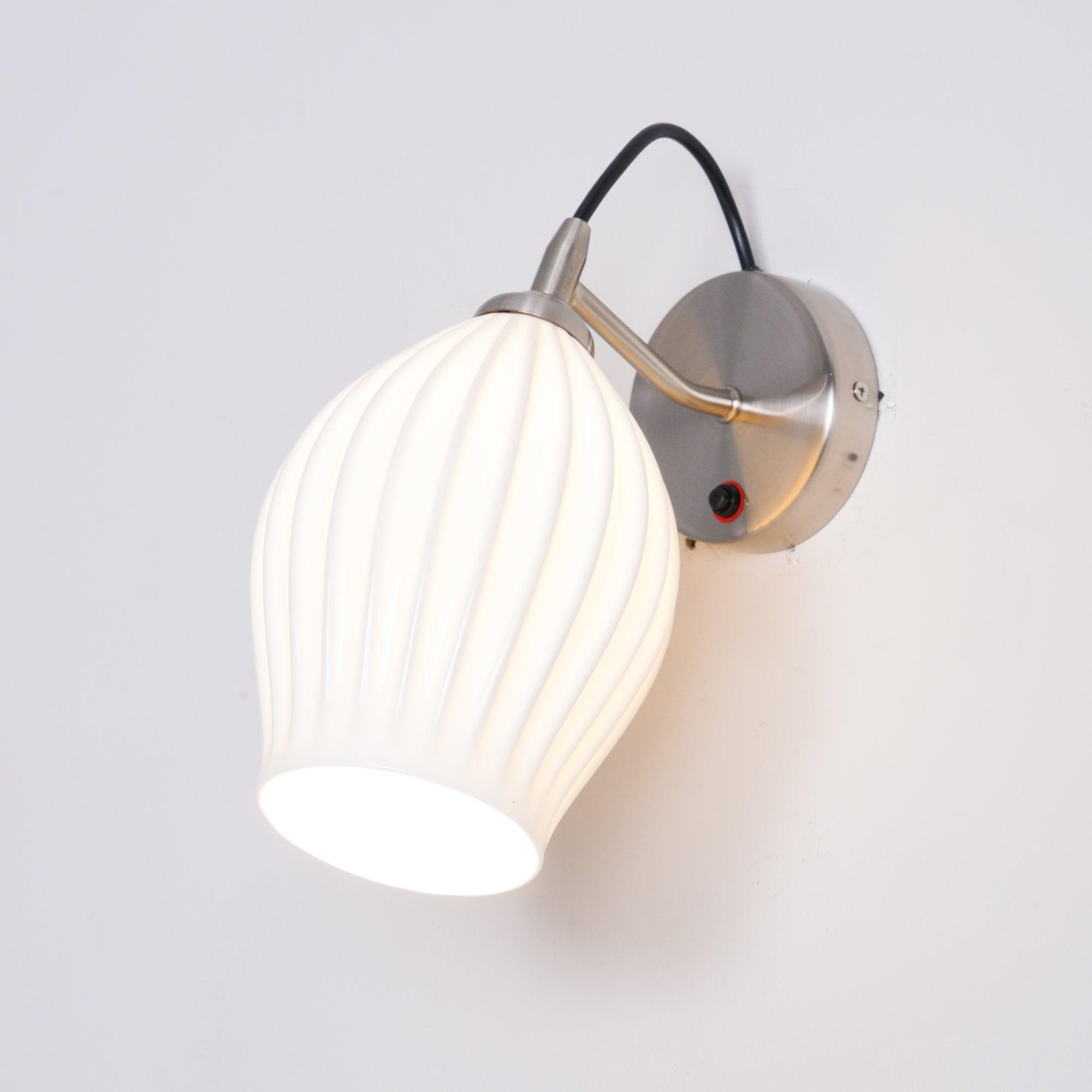 Zotalisra Modern Minimalist Ribbed Ceramic Wall light-Neutral Decor