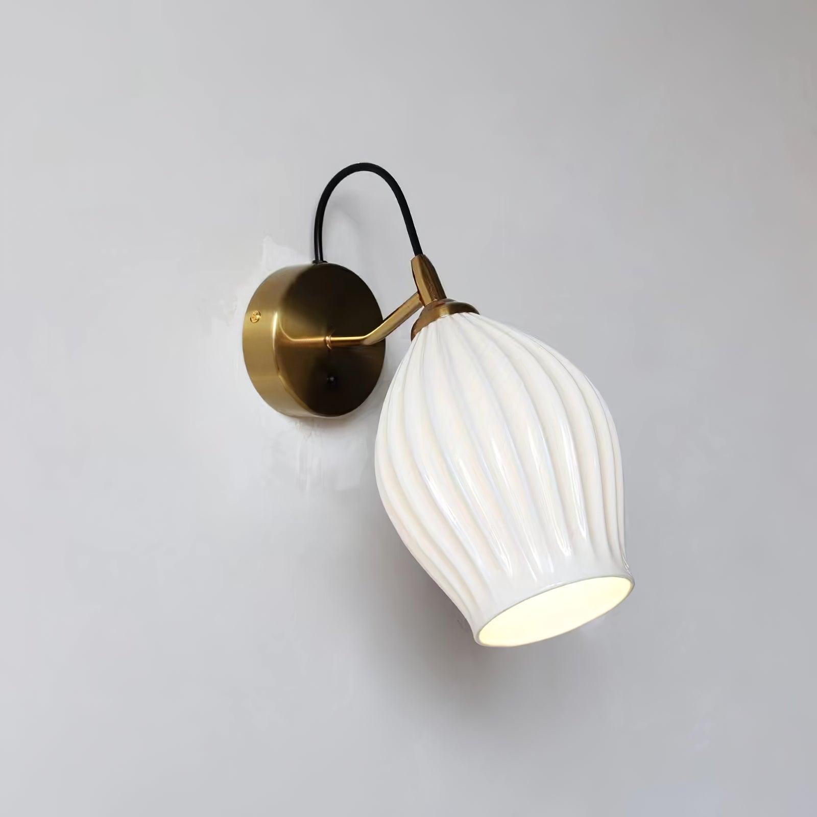 Zotalisra Modern Minimalist Ribbed Ceramic Wall light-Neutral Decor