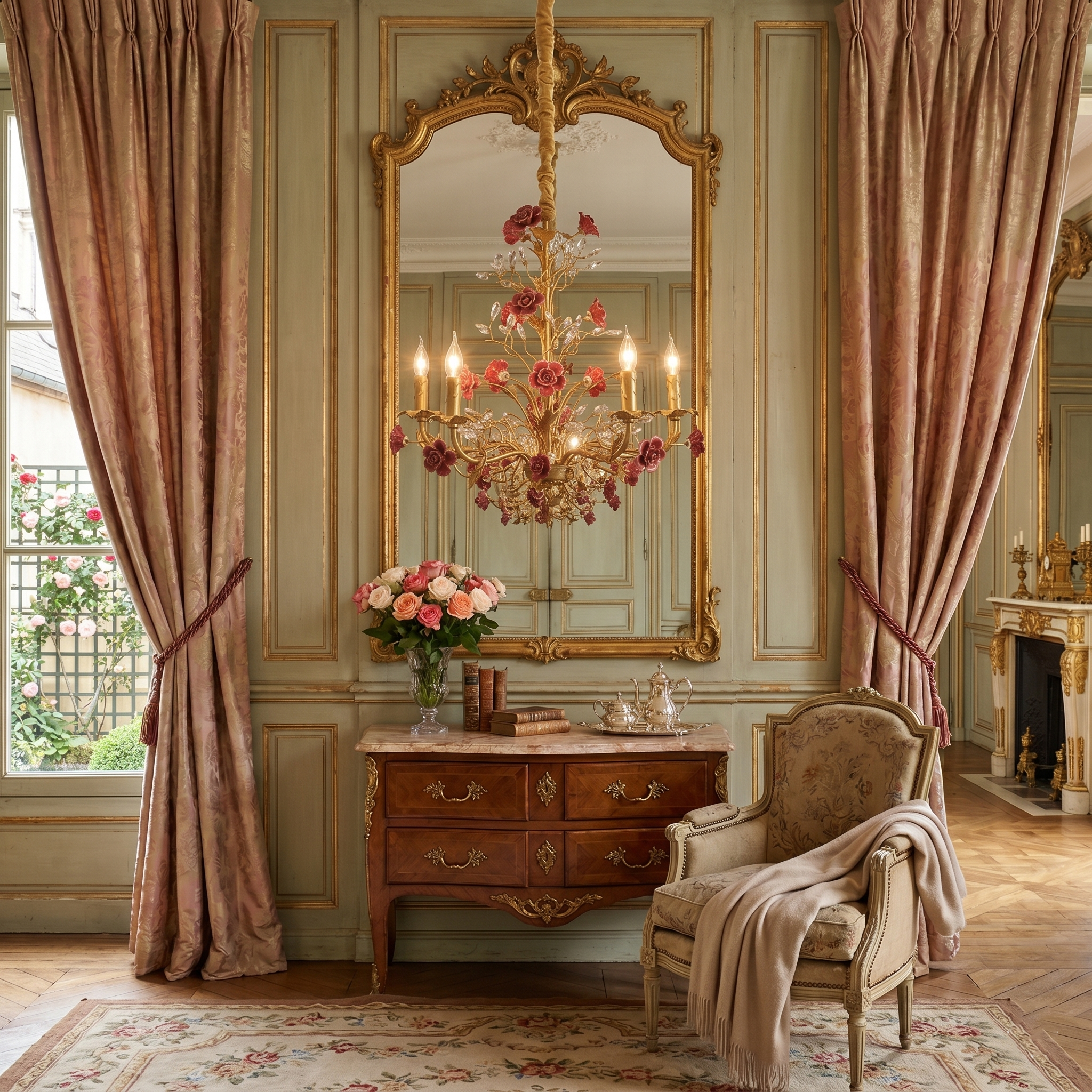 The 5-head chandelier, perfect for smaller spaces.