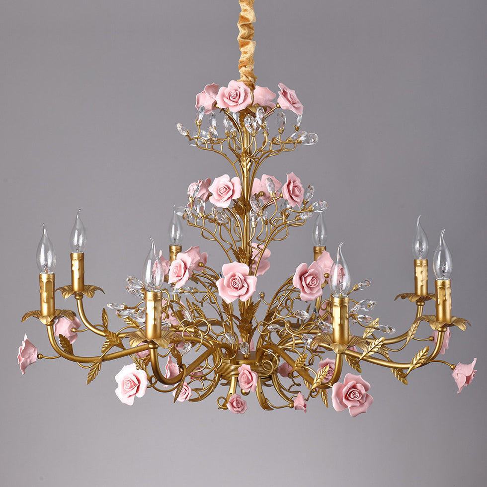Dimensional diagram for the 6-head chandelier.