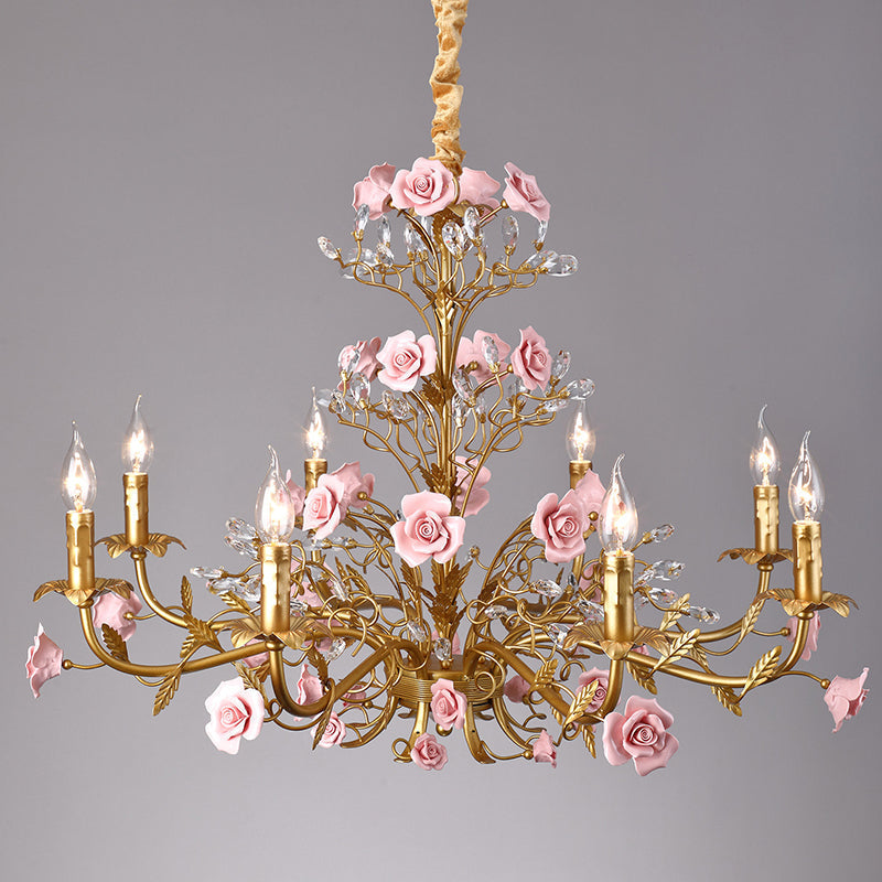 Dimensional diagram for the 8-head chandelier.