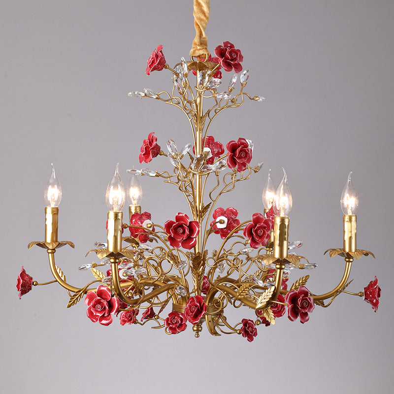 Dimensional diagram for the 5-head chandelier.