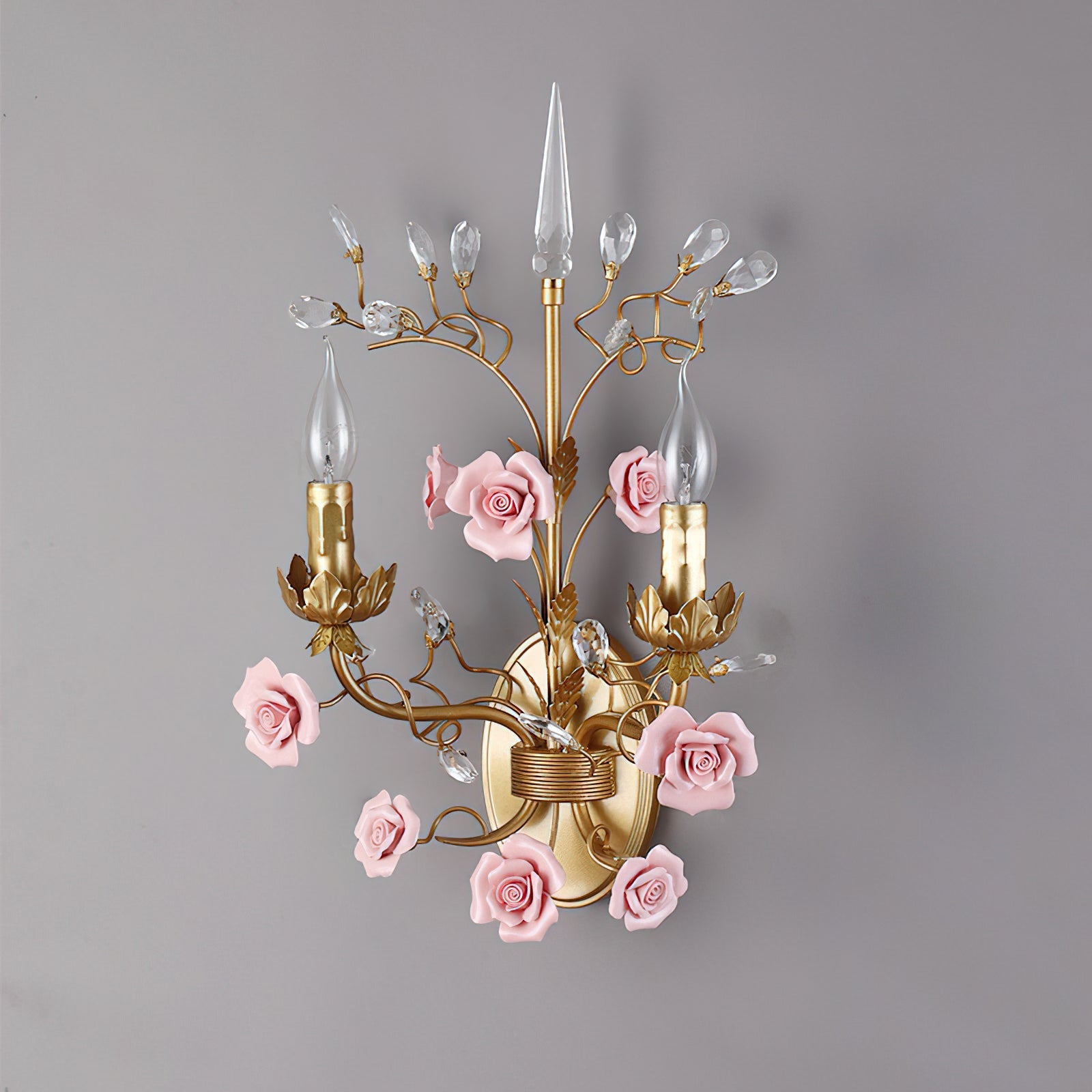 Lifestyle image of the sconce in a bedroom setting above a nightstand.