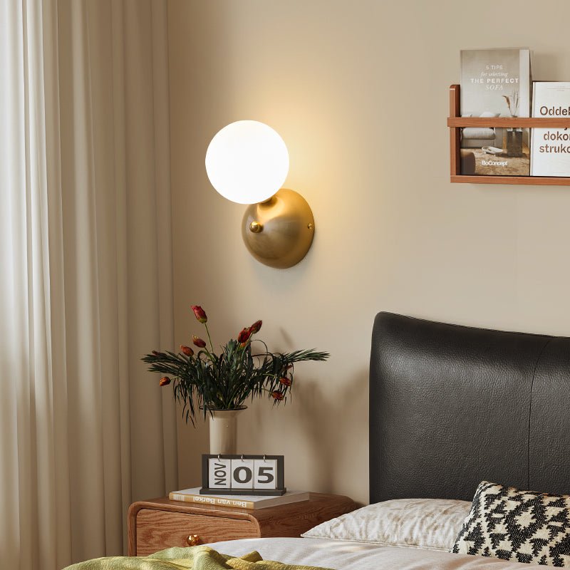 Ordoran Modern Minimalist Glass Wall Lamp-Neutral Decor