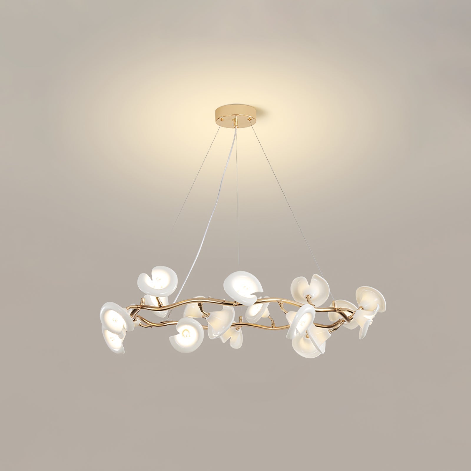 Covlen Chandelier Blossom Branch Elegant-Neutral Decor