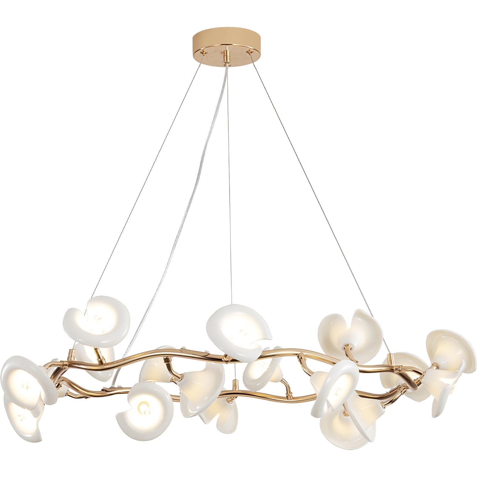 Covlen Chandelier Blossom Branch Elegant-Neutral Decor