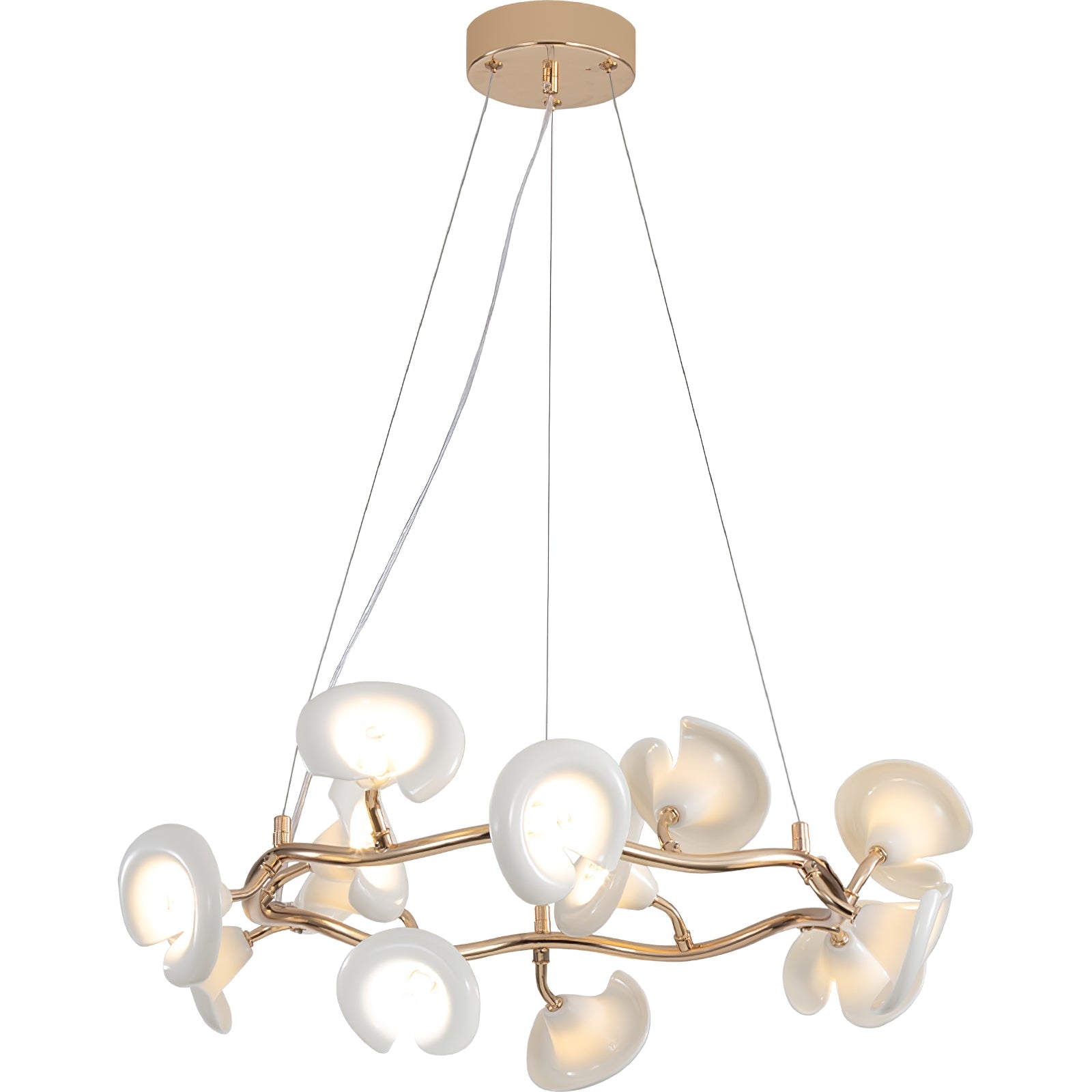 Covlen Chandelier Blossom Branch Elegant-Neutral Decor