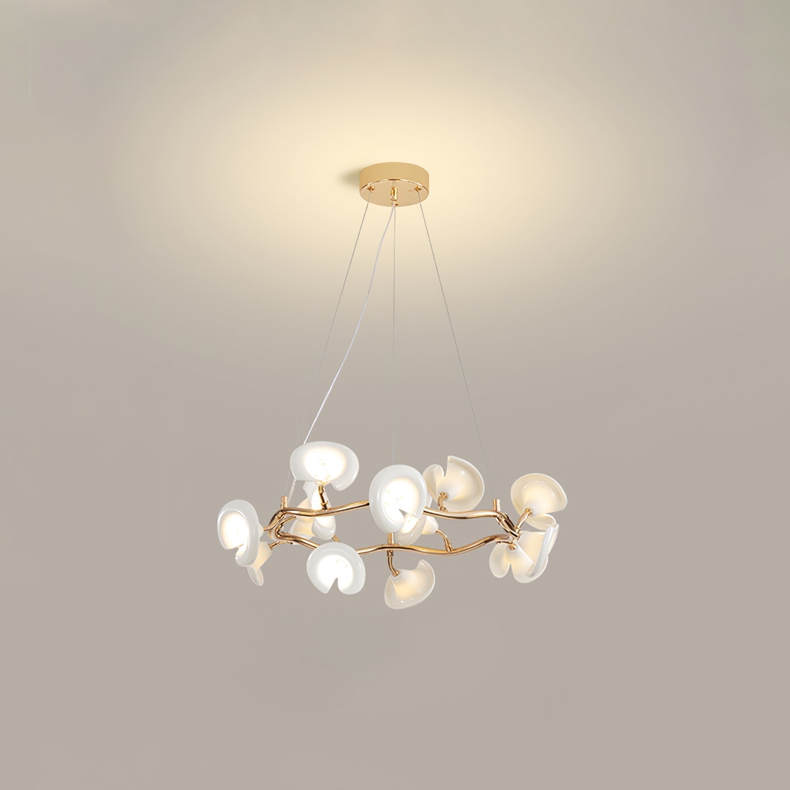 Covlen Chandelier Blossom Branch Elegant-Neutral Decor