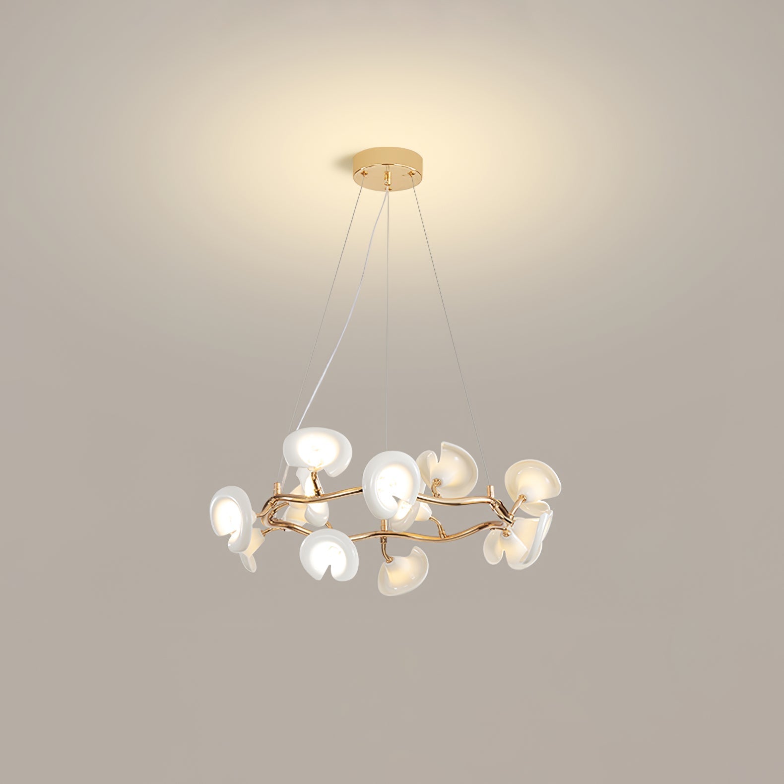 Covlen Chandelier Blossom Branch Elegant-Neutral Decor