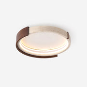 Ritta Ceiling Lamp Halo Sculptural Travertine & Wood - Neutralighting