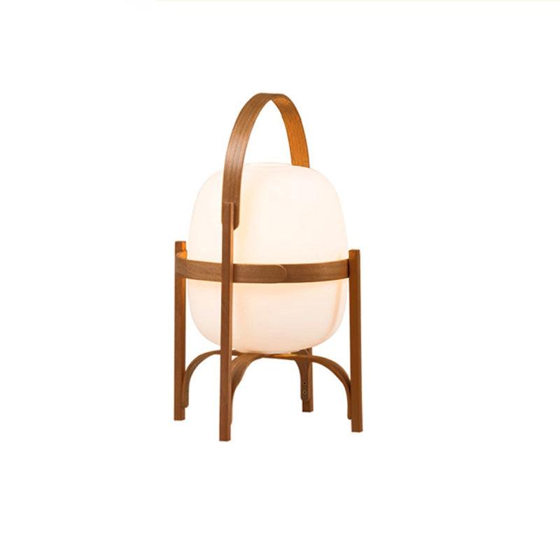 Lethra Wood Glass Table Lamp-Neutral Decor