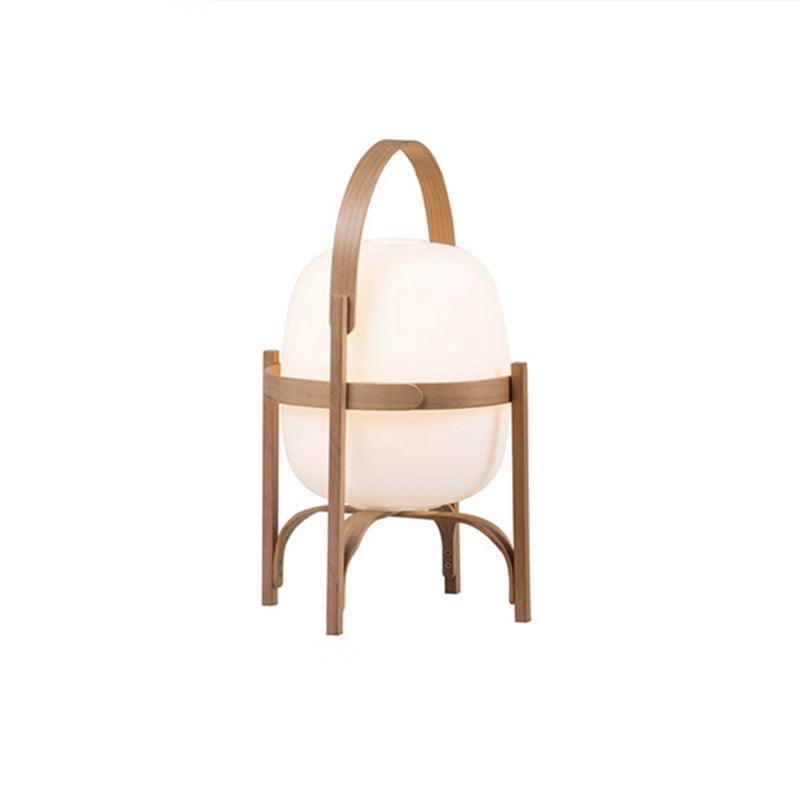 Lethra Wood Glass Table Lamp-Neutral Decor
