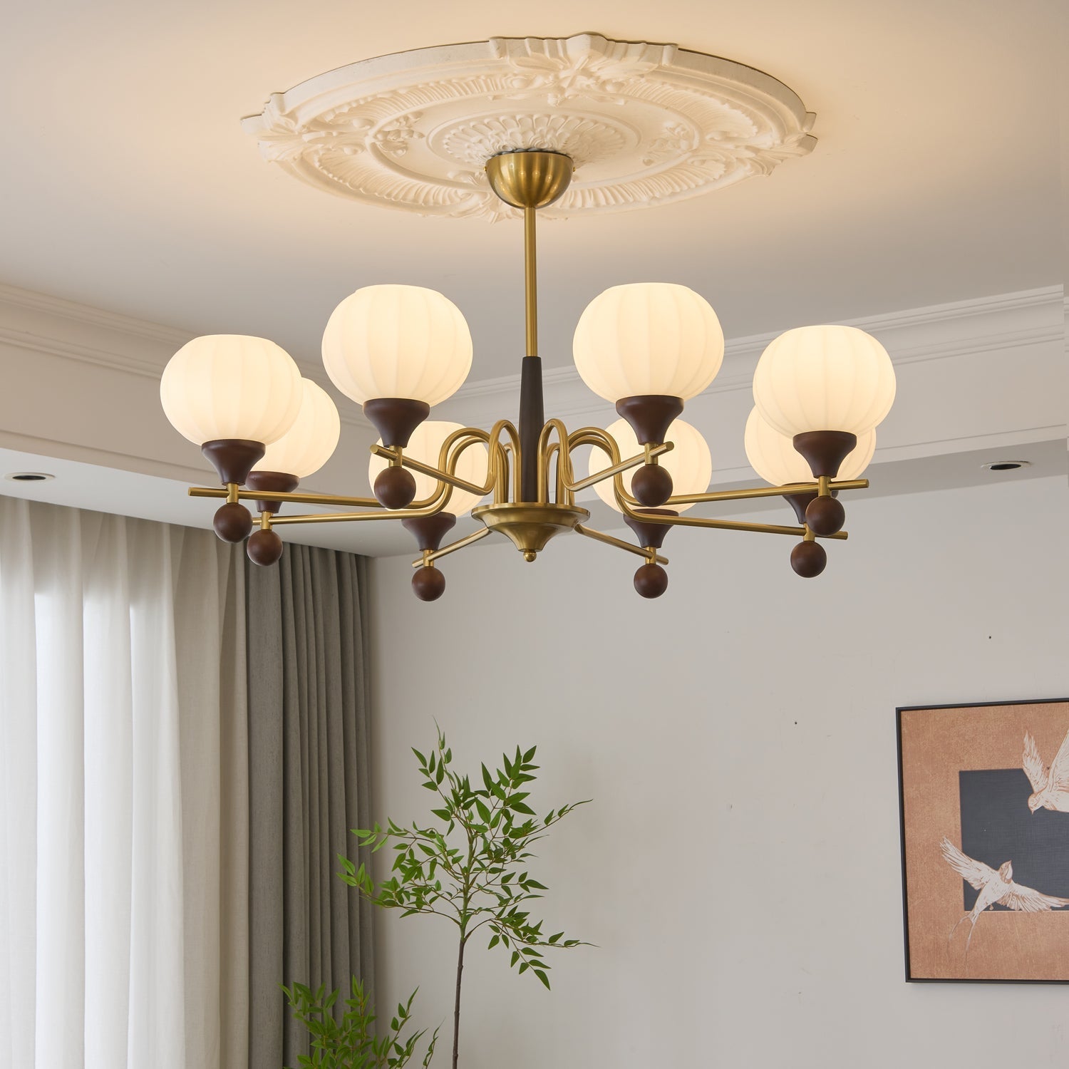 Anorionis Traditional Premium Wood Chandelier-Neutral Decor