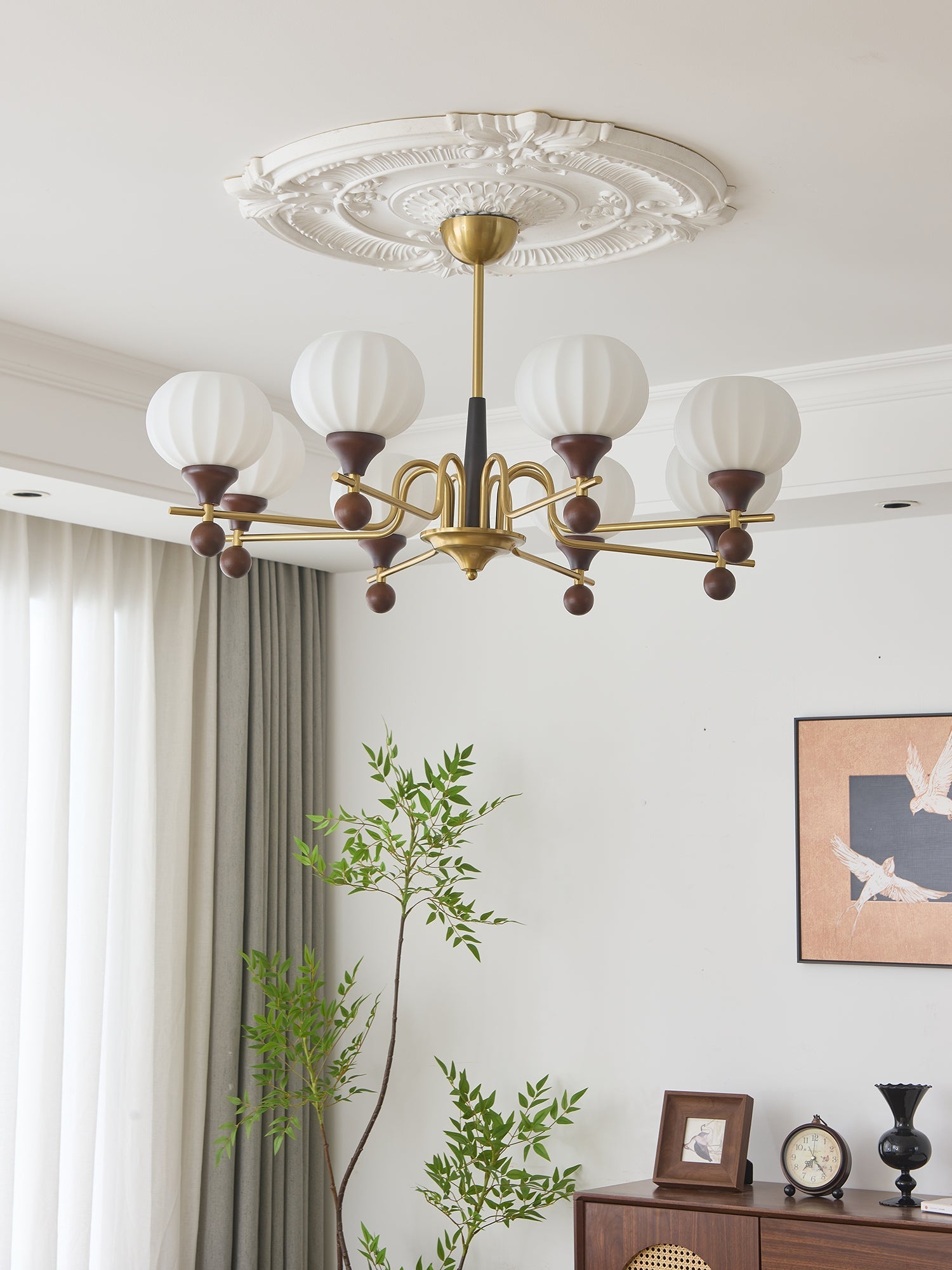 Anorionis Traditional Premium Wood Chandelier-Neutral Decor