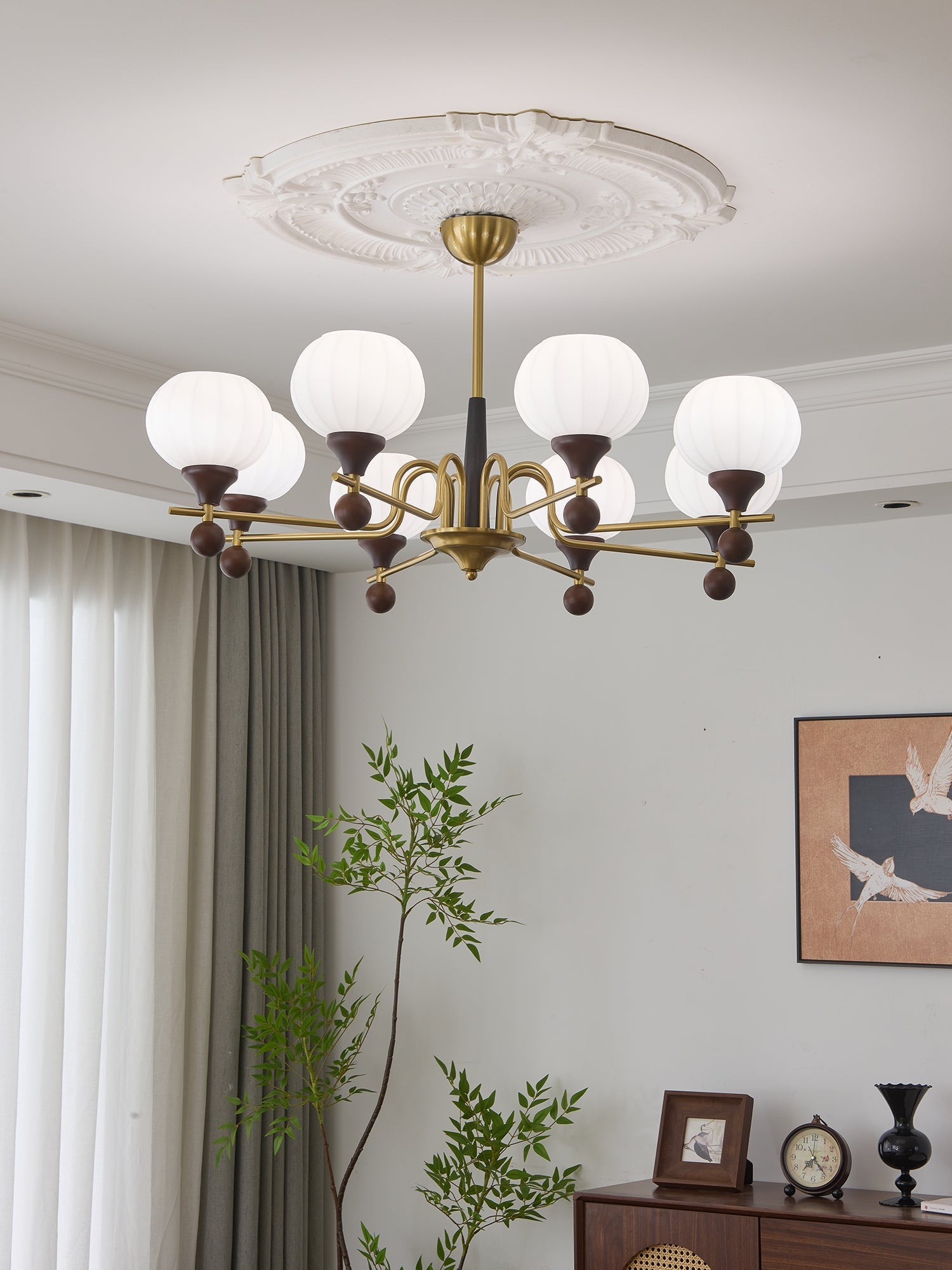 Anorionis Traditional Premium Wood Chandelier-Neutral Decor