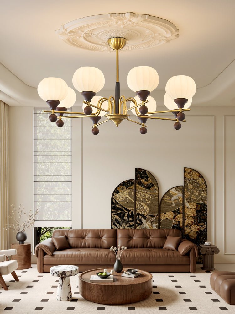 Anorionis Traditional Premium Wood Chandelier-Neutral Decor