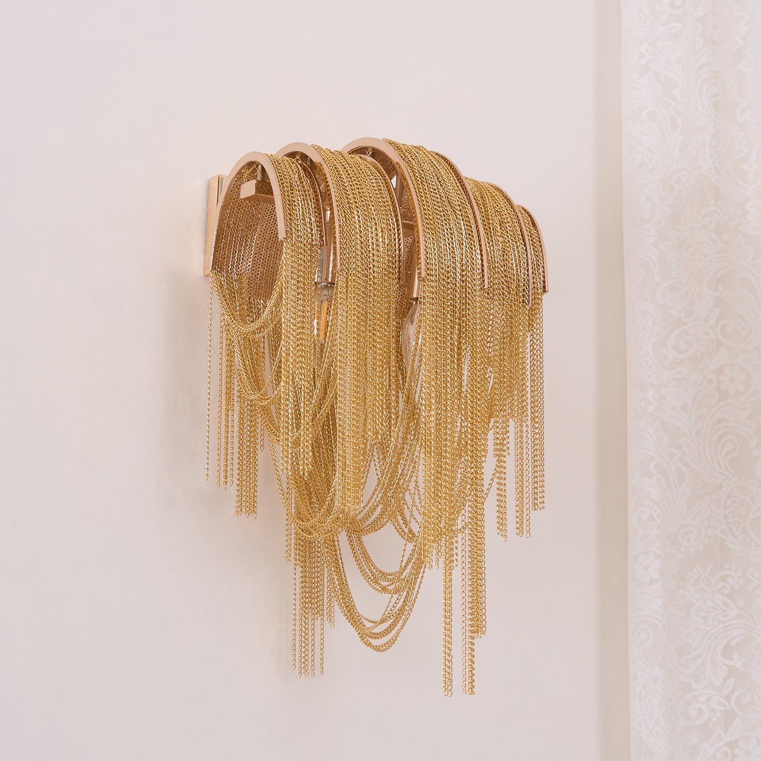 Chains Postmodern Luxury Tassel Wall Lamp-Neutral Decor