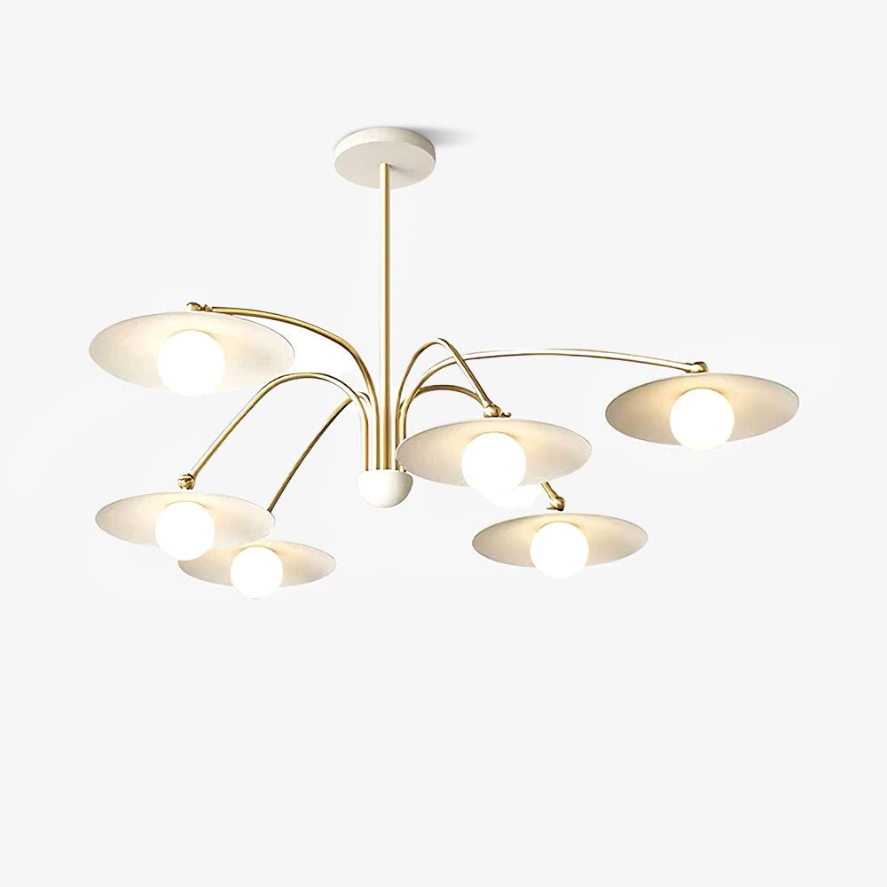 Lark Chandelier with Art Deco-Inspired Mushroom-Neutral Decor