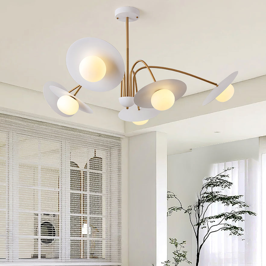 Lark Chandelier with Art Deco-Inspired Mushroom-Neutral Decor