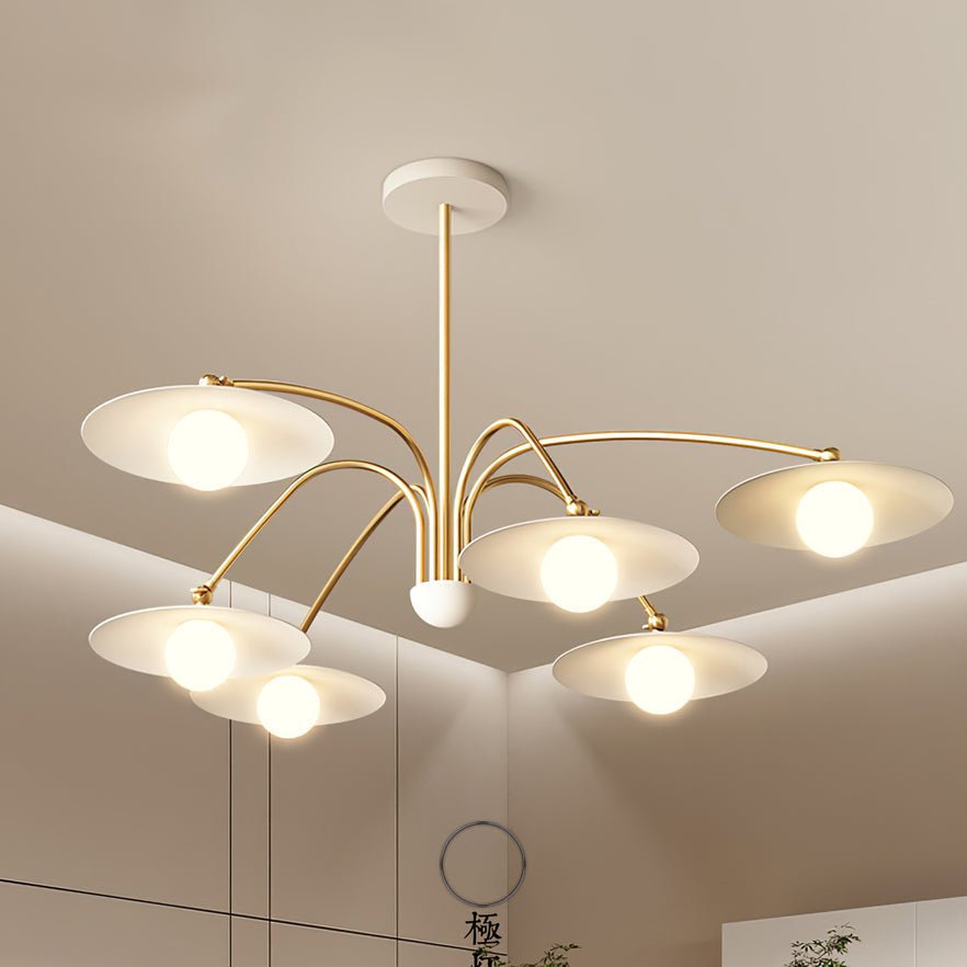 Lark Chandelier with Art Deco-Inspired Mushroom-Neutral Decor