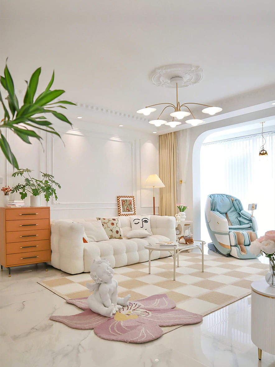 Lark Chandelier with Art Deco-Inspired Mushroom-Neutral Decor