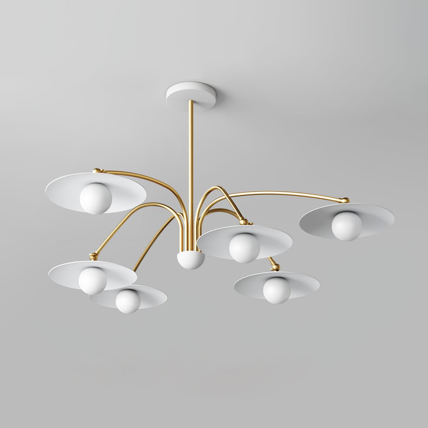 Lark Chandelier with Art Deco-Inspired Mushroom-Neutral Decor