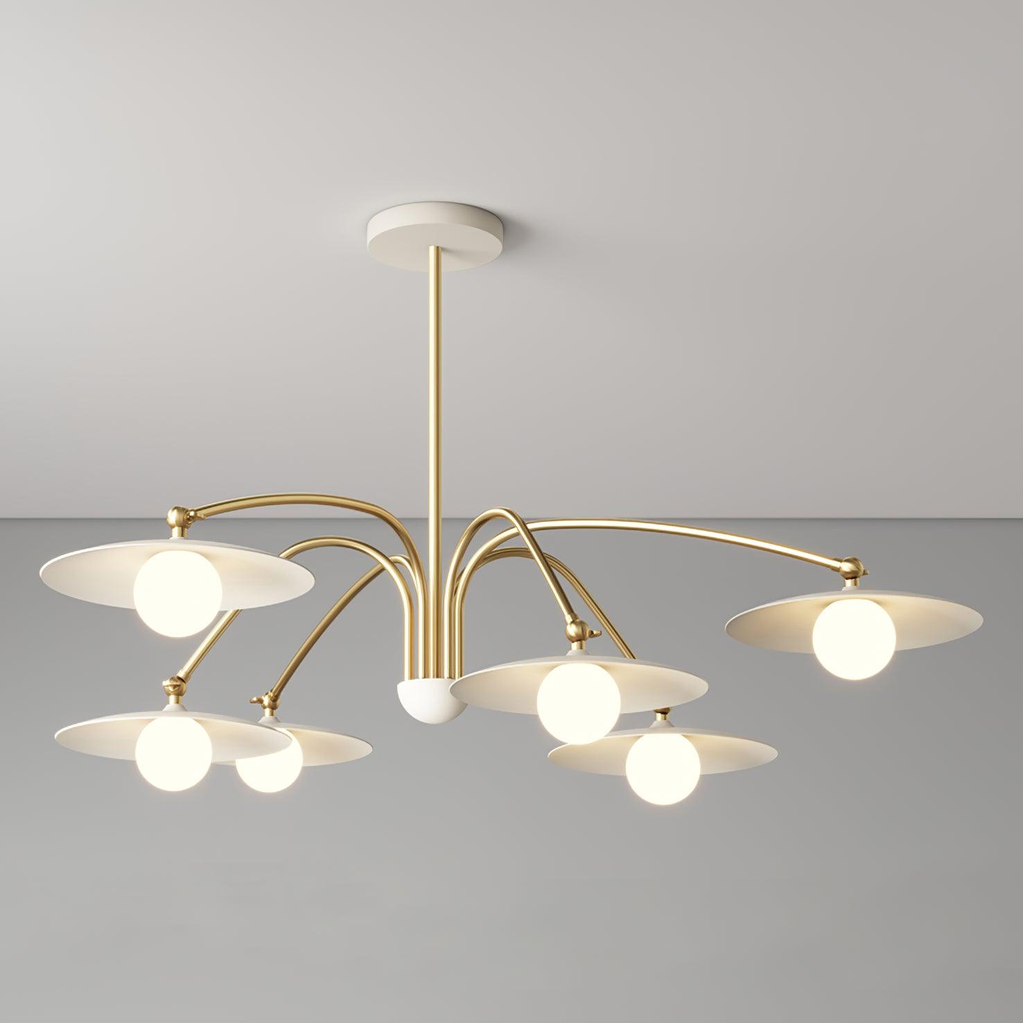 Lark Chandelier with Art Deco-Inspired Mushroom-Neutral Decor