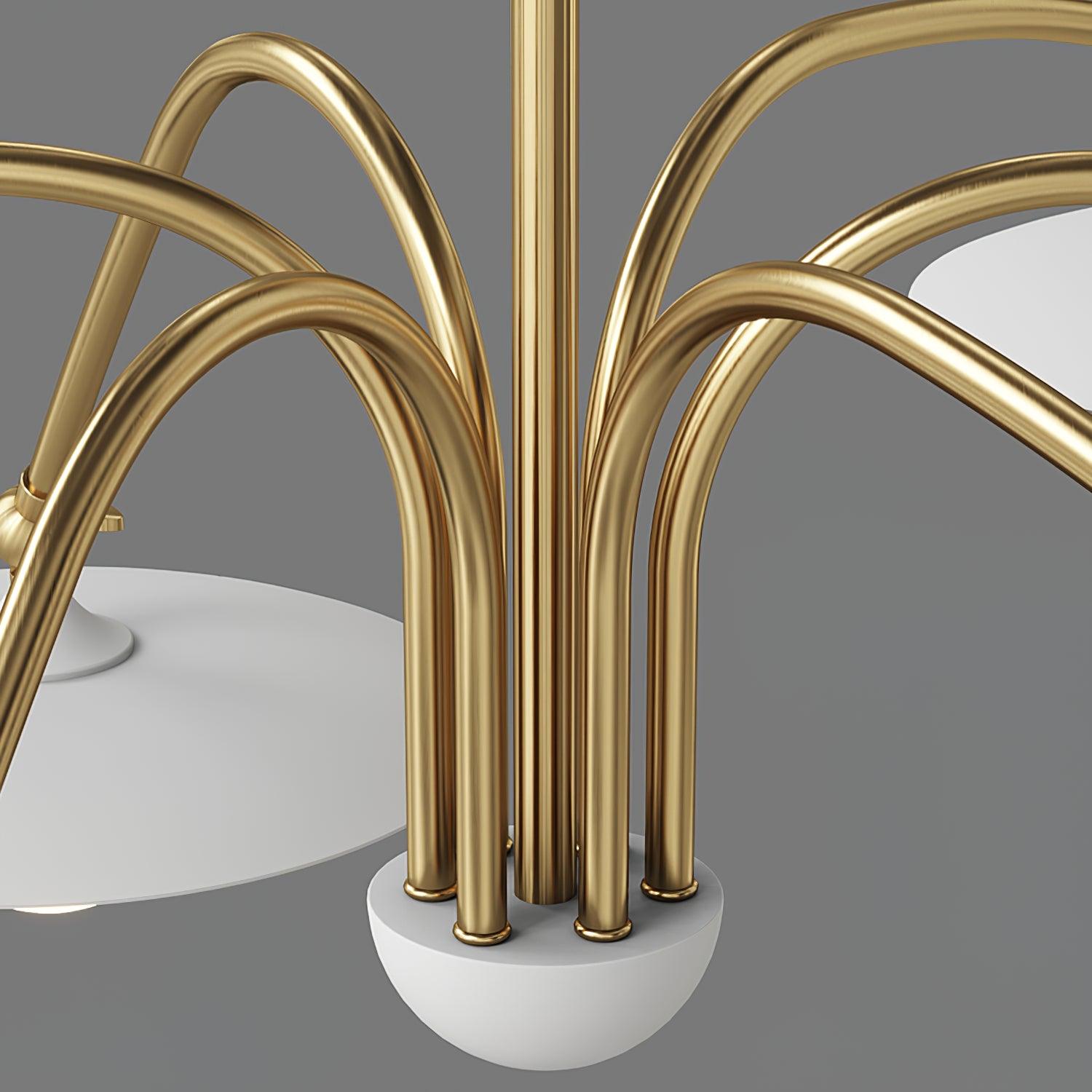 Lark Chandelier with Art Deco-Inspired Mushroom-Neutral Decor
