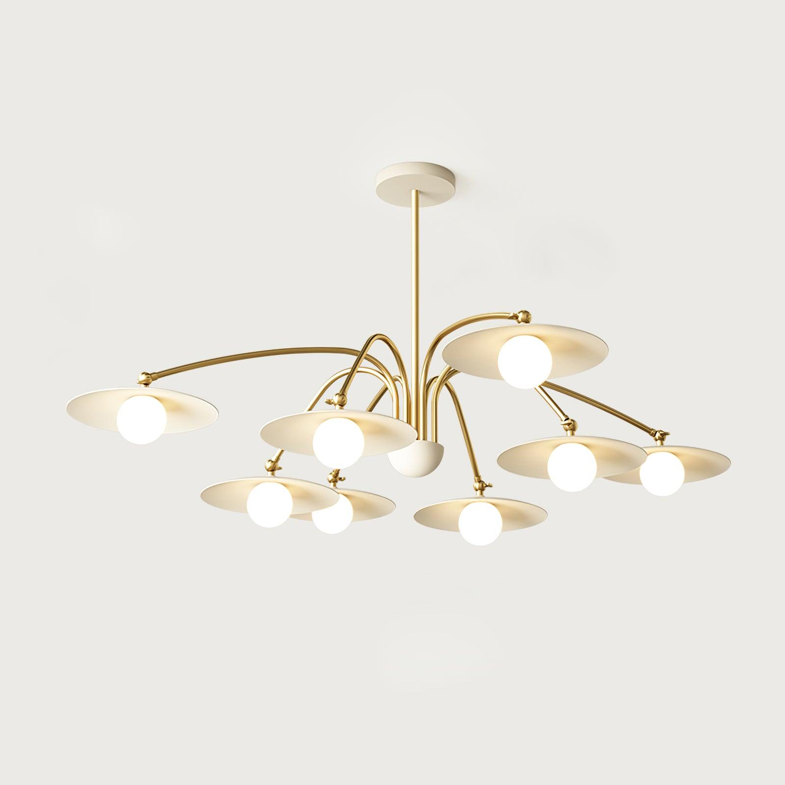 Lark Chandelier with Art Deco-Inspired Mushroom-Neutral Decor