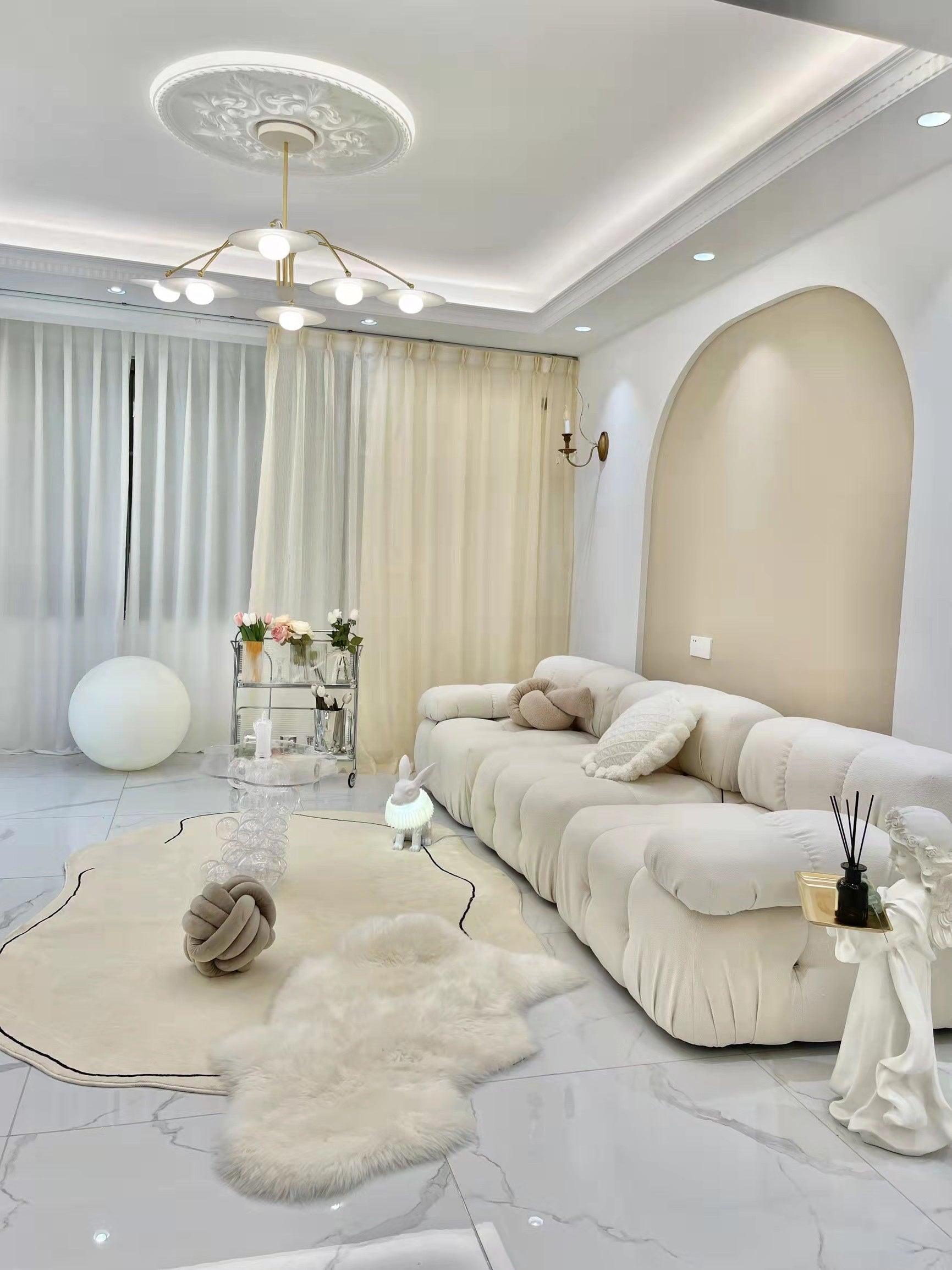 Lark Chandelier with Art Deco-Inspired Mushroom-Neutral Decor