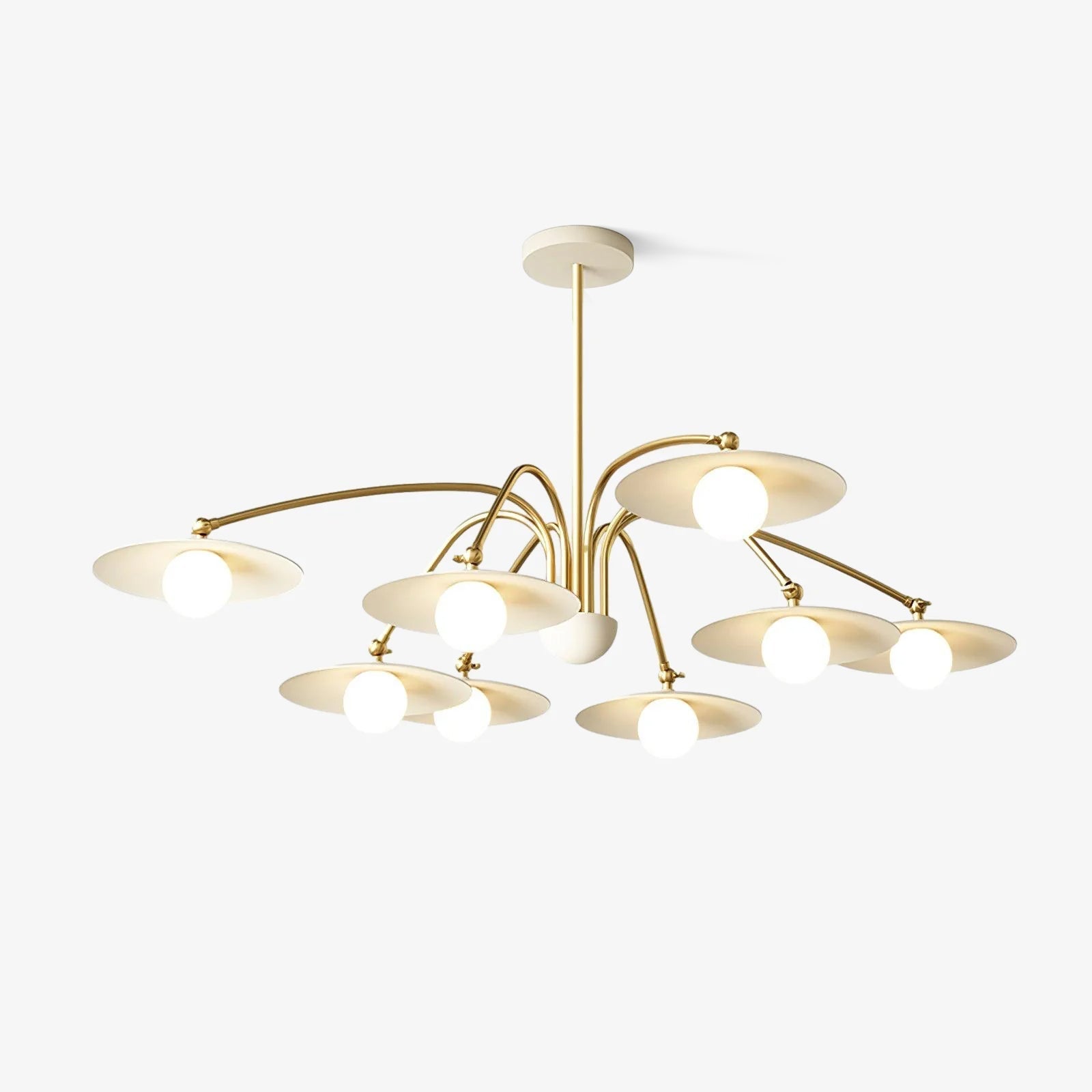 Lark Chandelier with Art Deco-Inspired Mushroom-Neutral Decor
