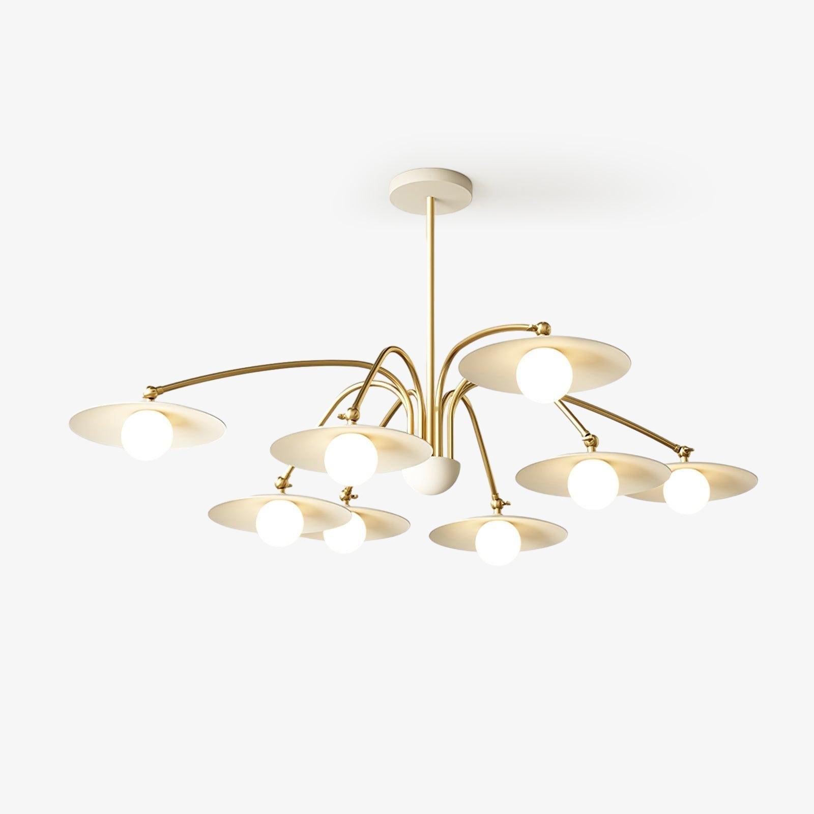 Lark Chandelier with Art Deco-Inspired Mushroom-Neutral Decor