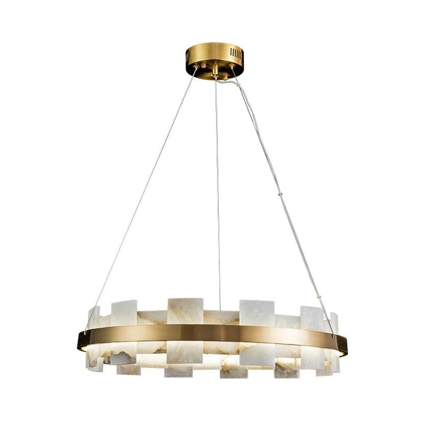 Kivren Alabaster Chandelier Light-Neutral Decor