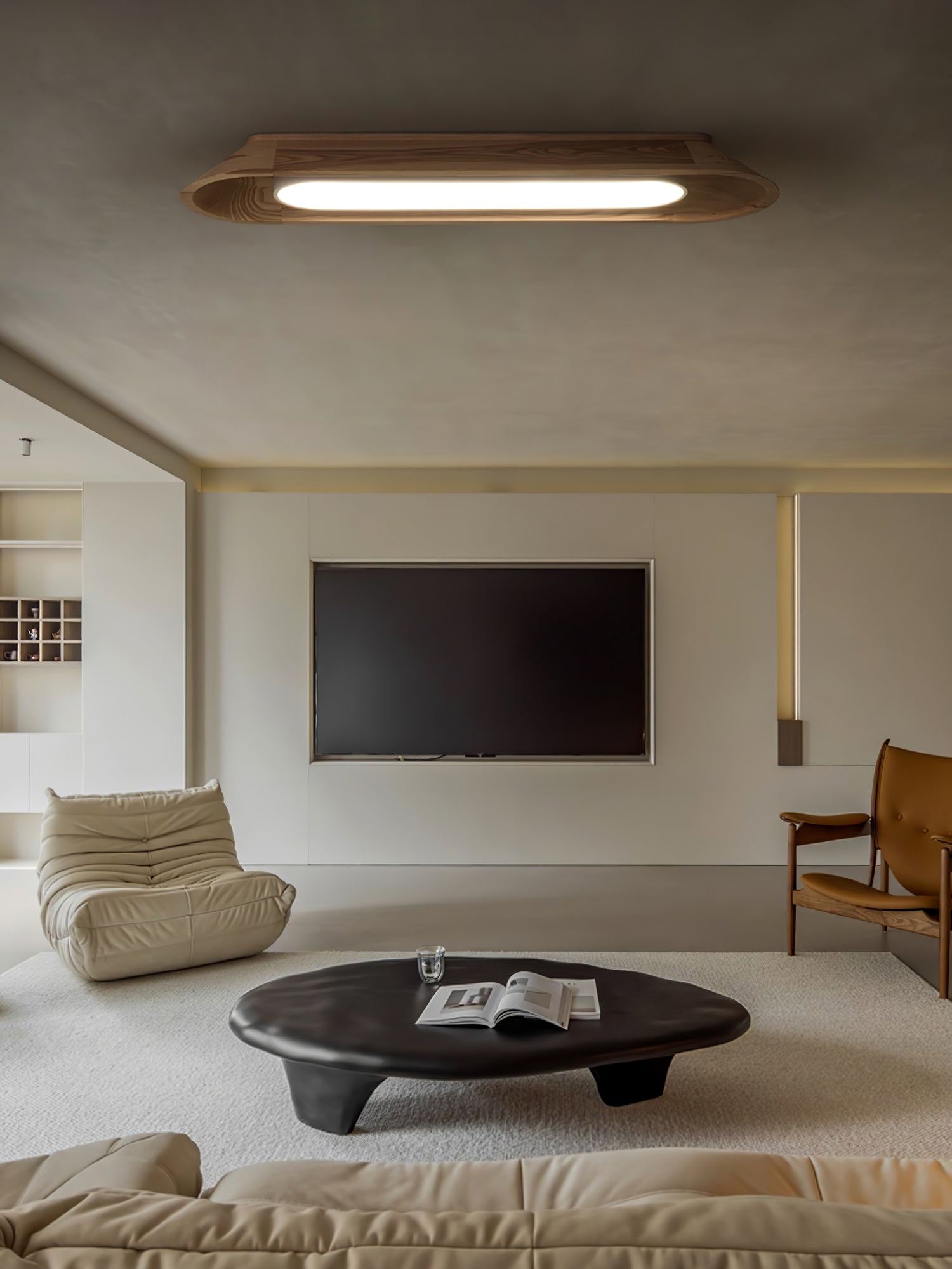 Icarira Modern Minimalist Channel Ceiling Lamp-Neutral Decor
