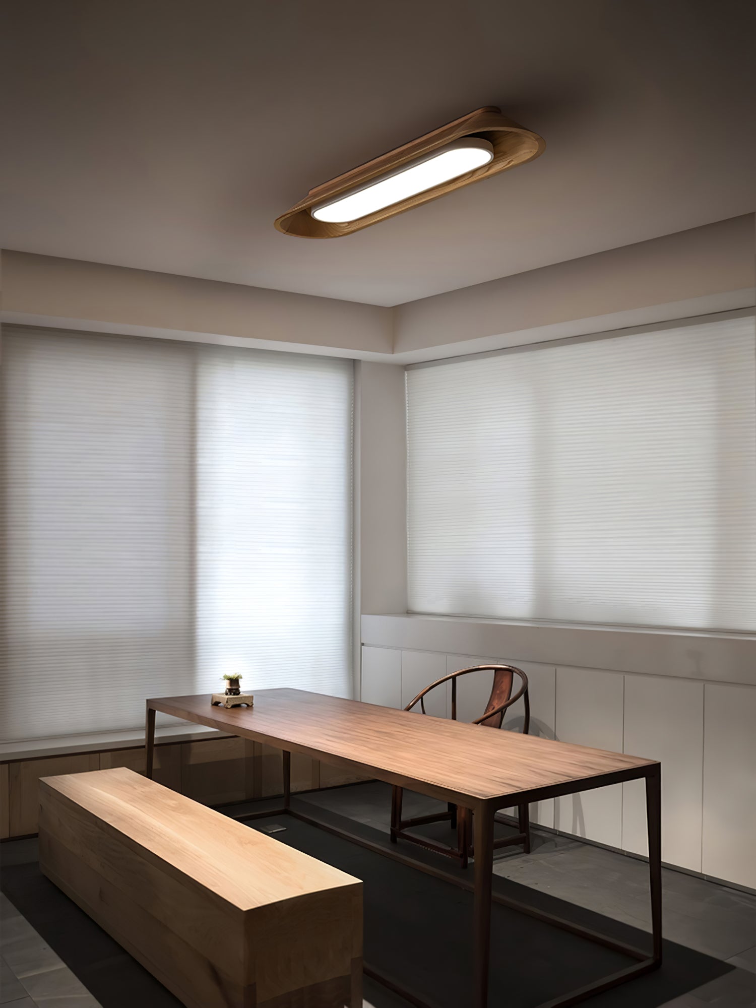 Icarira Modern Minimalist Channel Ceiling Lamp-Neutral Decor