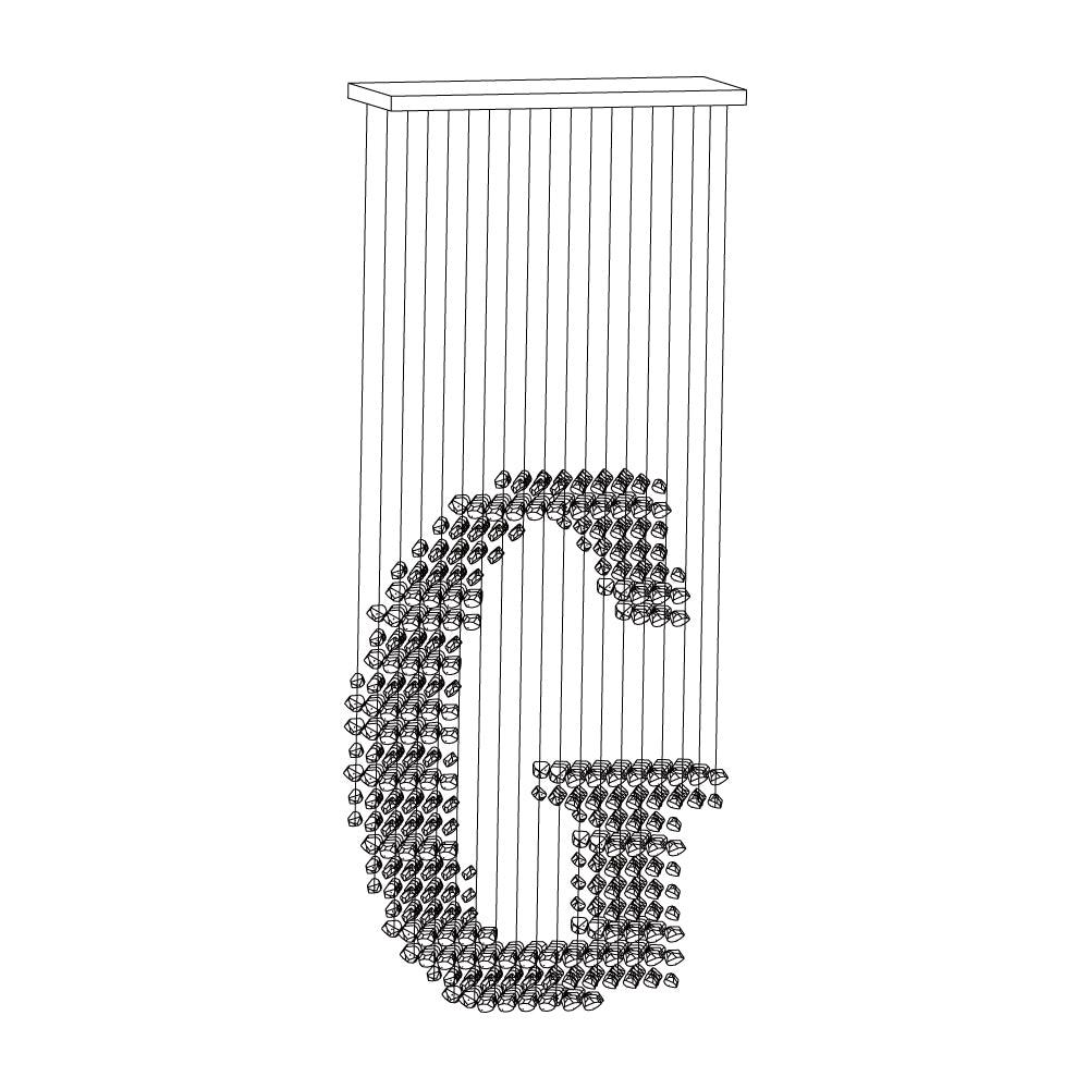 Lustra Chandelier Charcoal Linear G-Neutral Decor