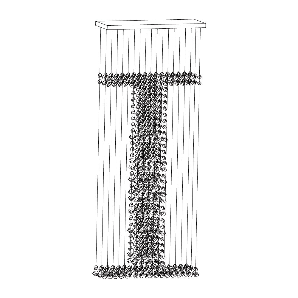 Arsilus Charcoal Stone Sculptural Chandelier Letter G to L-Neutral Decor