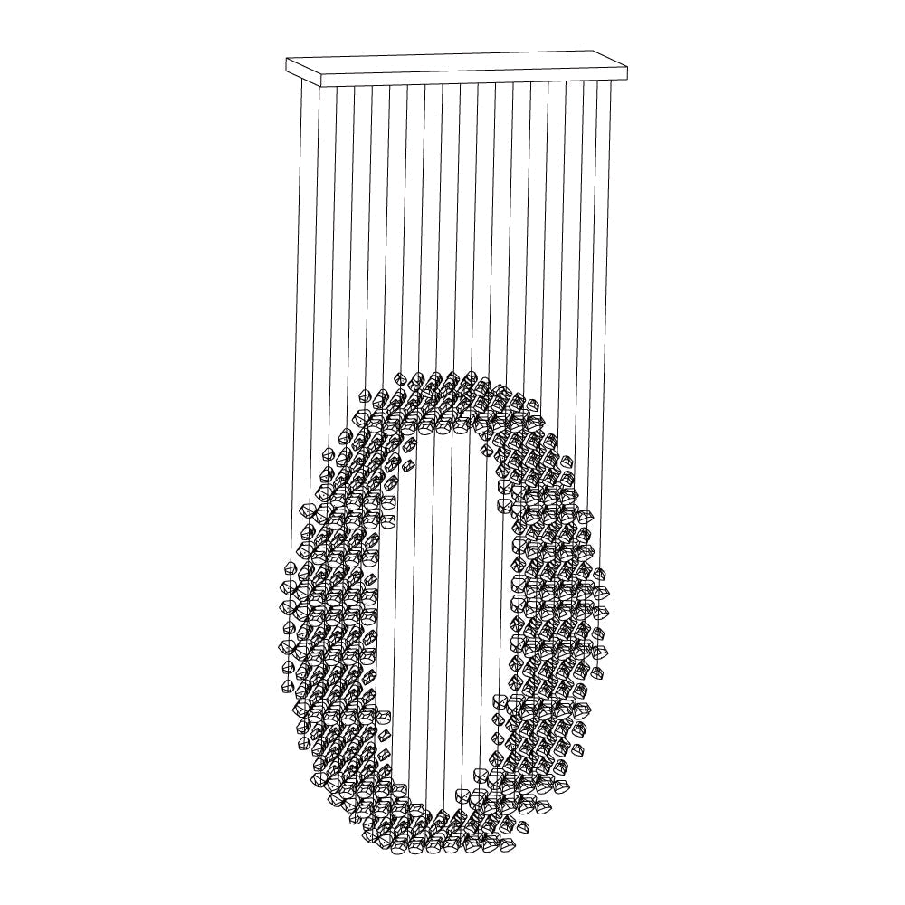 Arsilus Charcoal Stone Sculptural Chandelier Letter M to R-Neutral Decor
