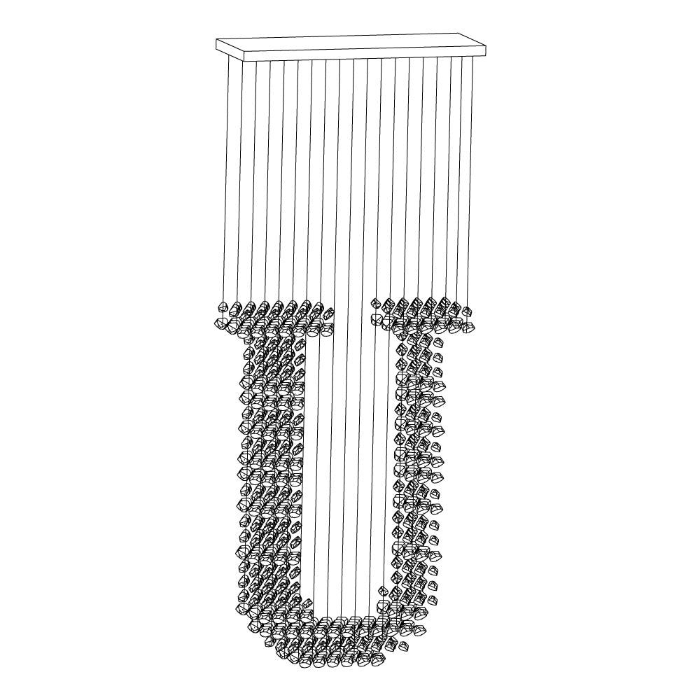Arsilus Charcoal Stone Sculptural Chandelier Letter S to Z-Neutral Decor