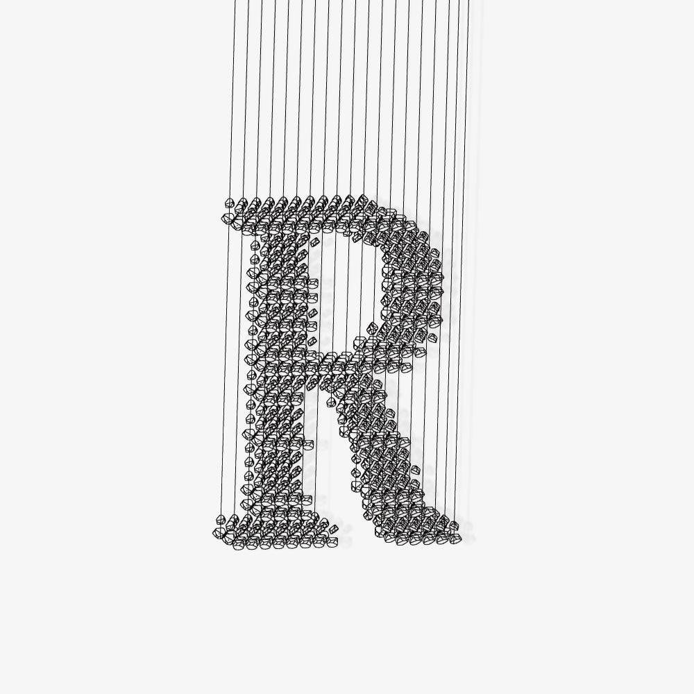 Lustra Chandelier Charcoal Linear Composition R-Neutral Decor