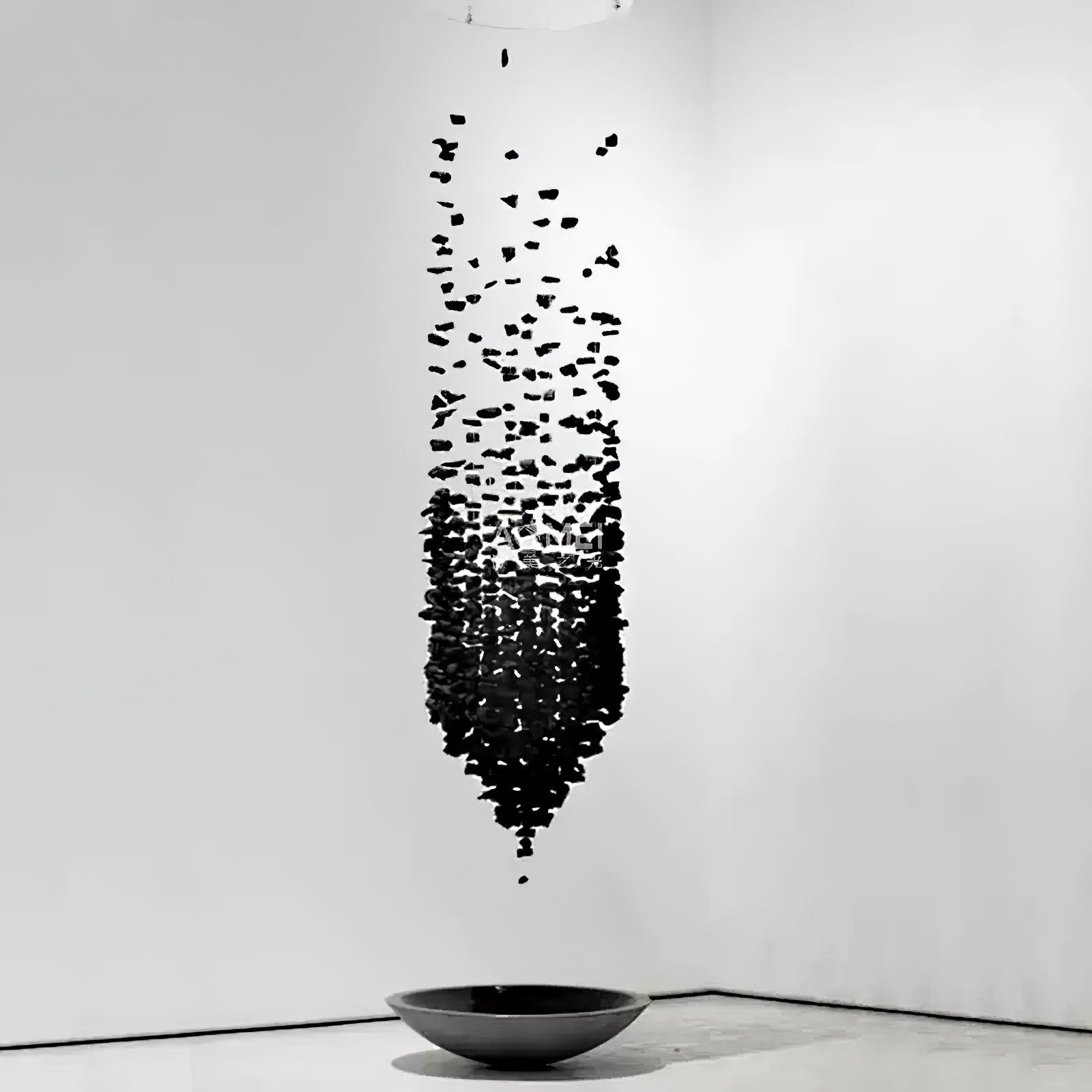 Arsilus Charcoal Stone Sculptural Chandelier-Neutral Decor