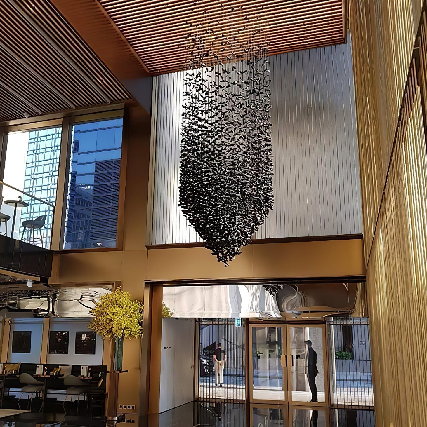 Arsilus Charcoal Stone Shape Hourglass Sculptural Chandelier-Neutral Decor