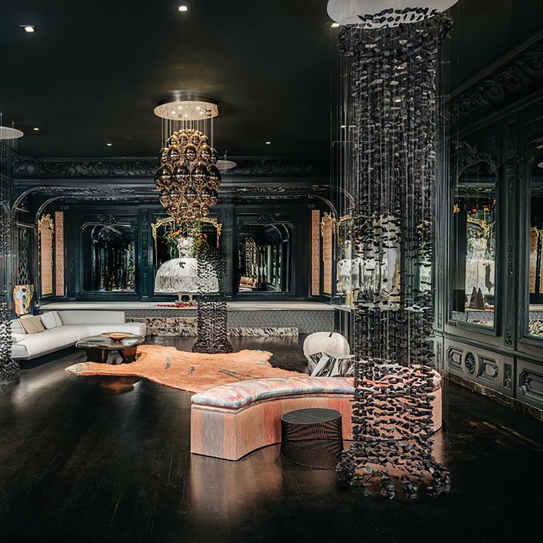 Vaelior Postmodern Luxury Black Stones Chandeliers-Neutral Decor