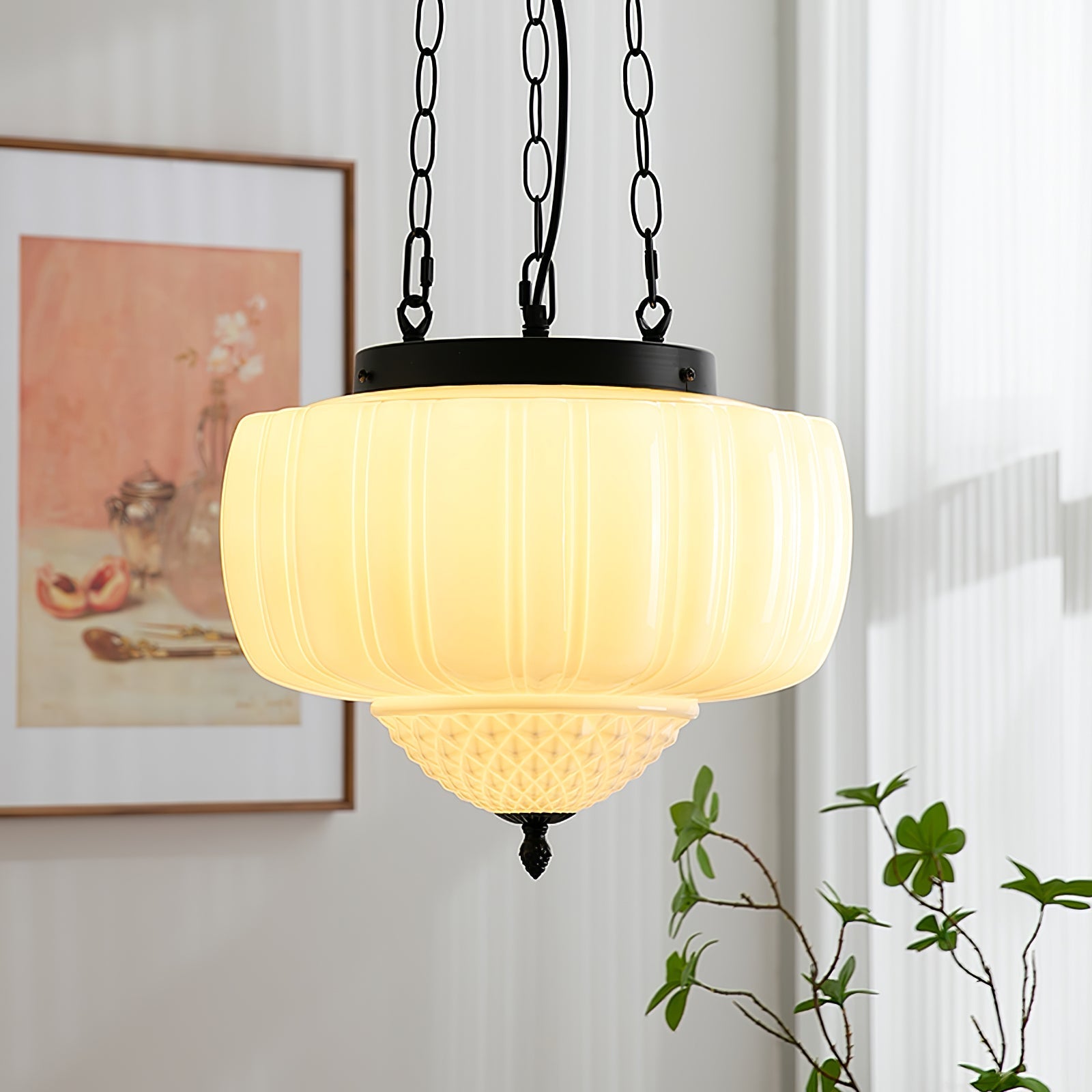Yara Contemporary Glass Pendant Light-Neutral Decor