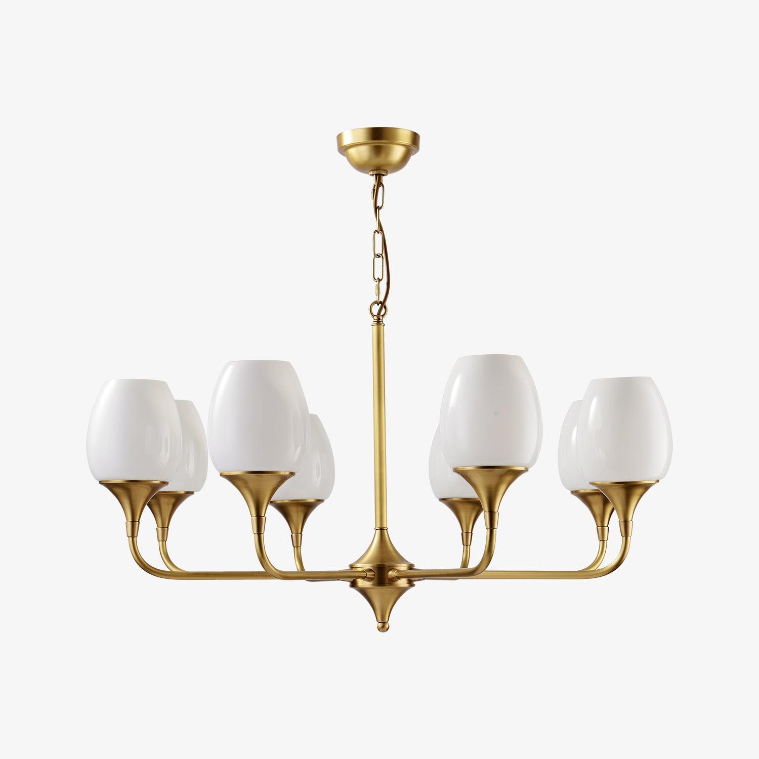 Gleam Elegant Brass Chandelier-Neutral Decor