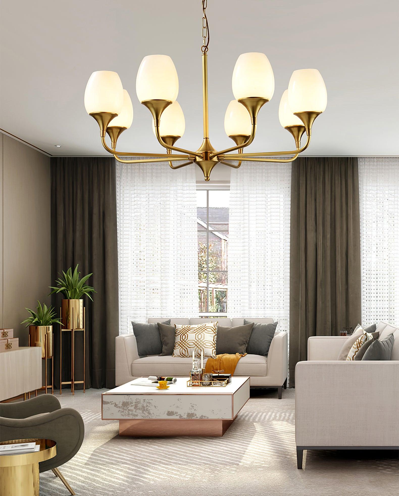 Gleam Elegant Brass Chandelier-Neutral Decor